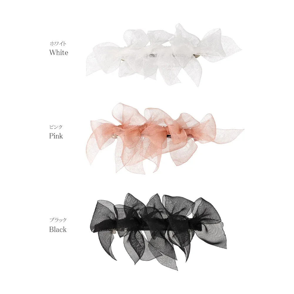 Layered Bow Hair Barrette