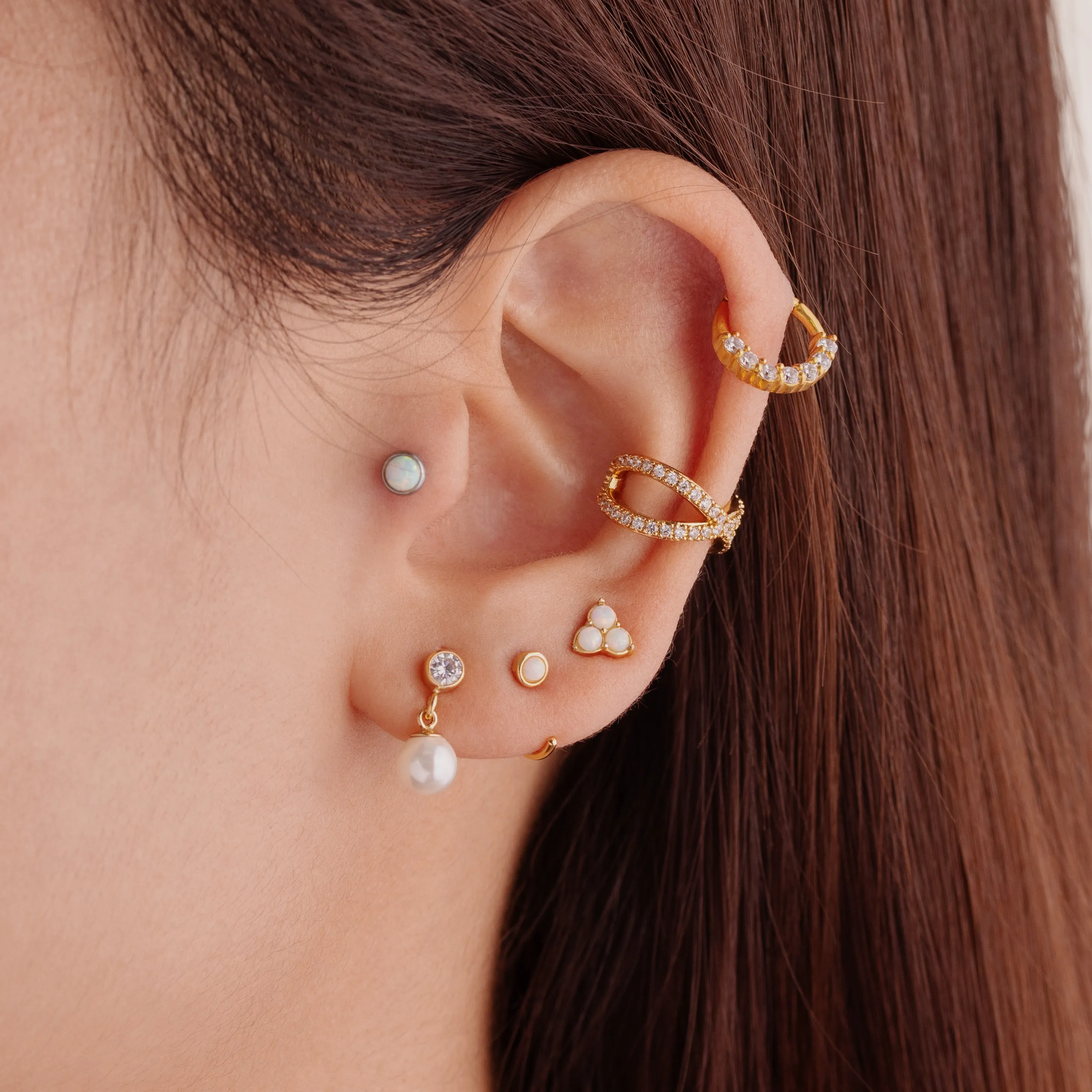 Little Opal Huggies Hoops
