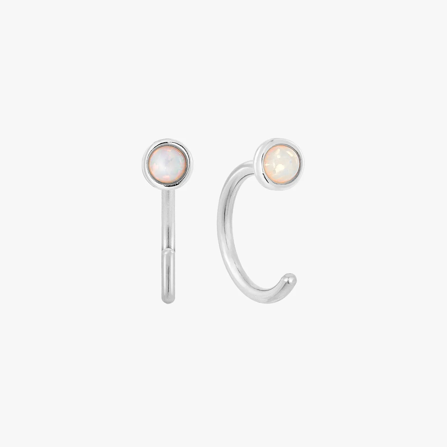 Little Opal Huggies Hoops