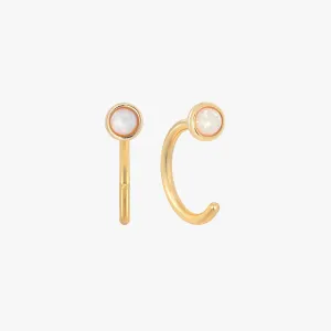 Little Opal Huggies Hoops