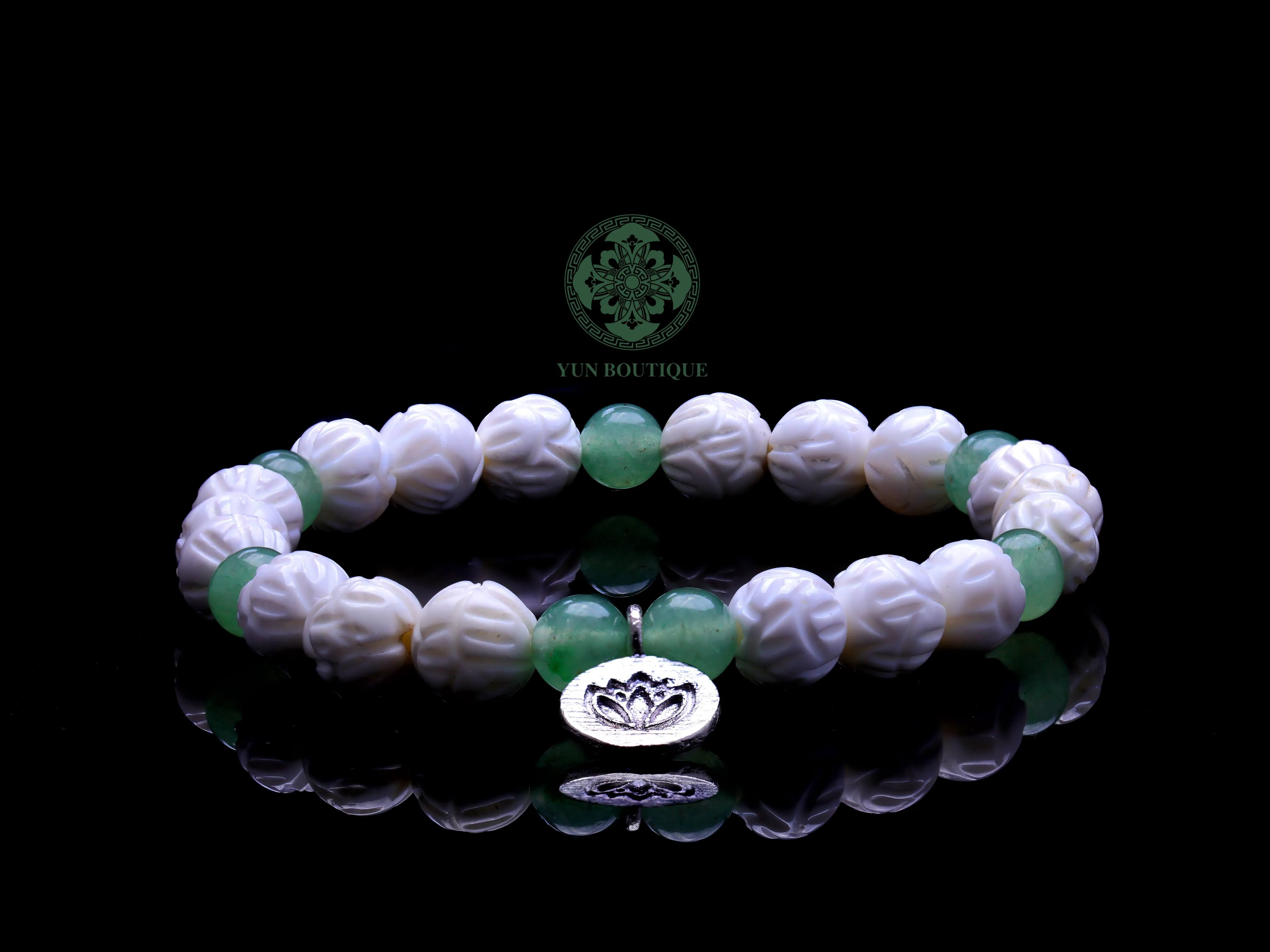Lotus Lake Beaded Tridacna Bracelet