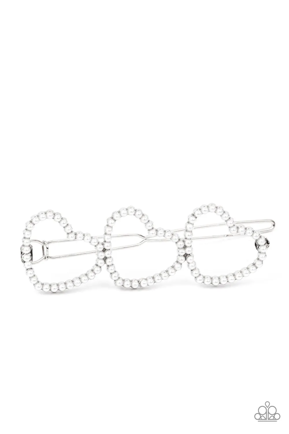 Love Struck - White Hair Clip - Paparazzi Accessories