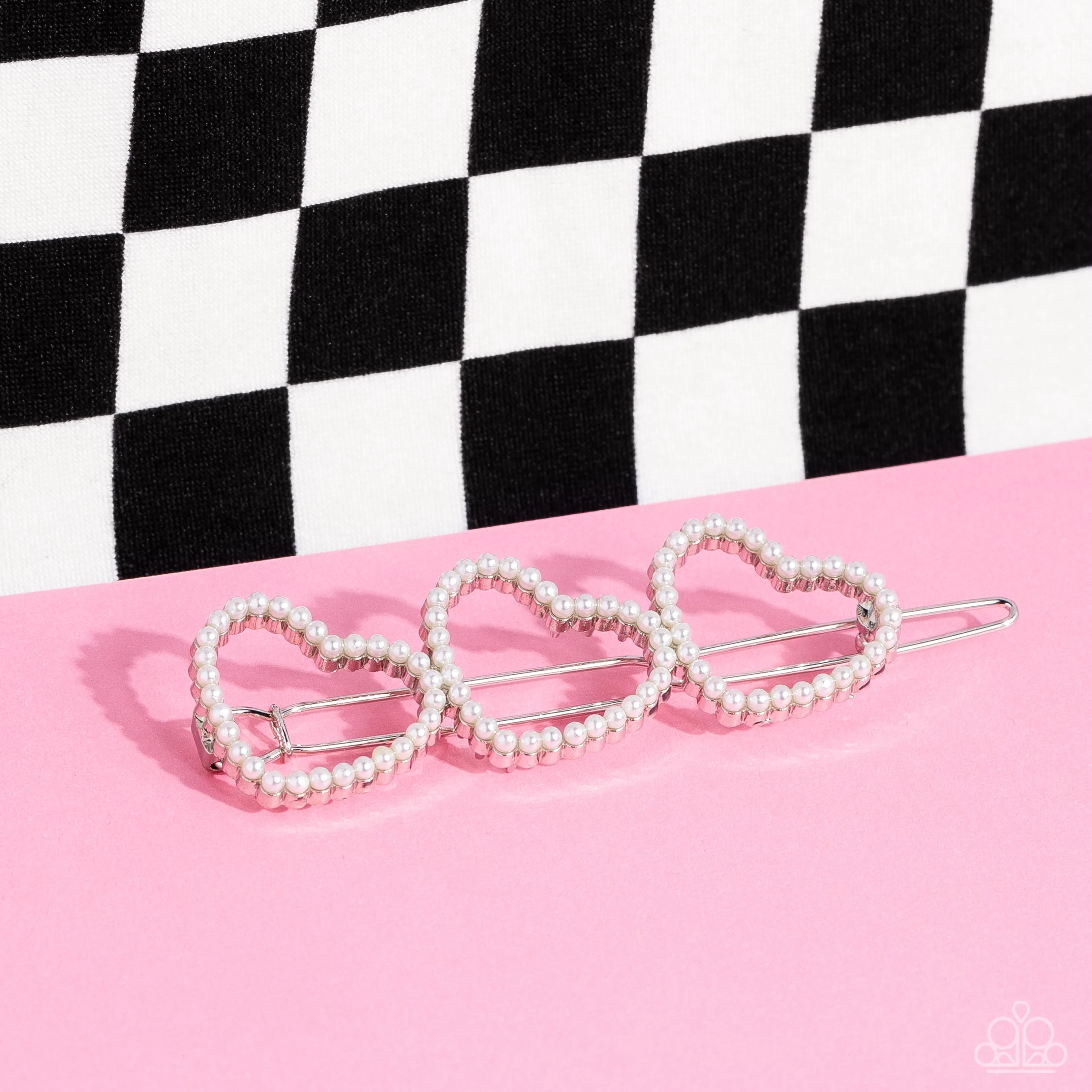 Love Struck - White Hair Clip - Paparazzi Accessories