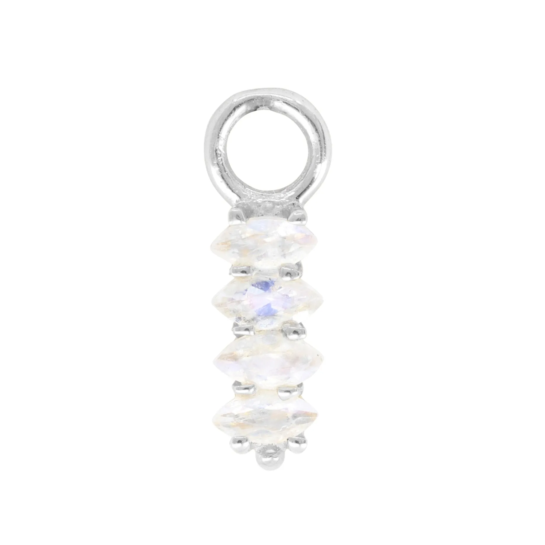 Lynx Moonstone Marquise Silver Charm