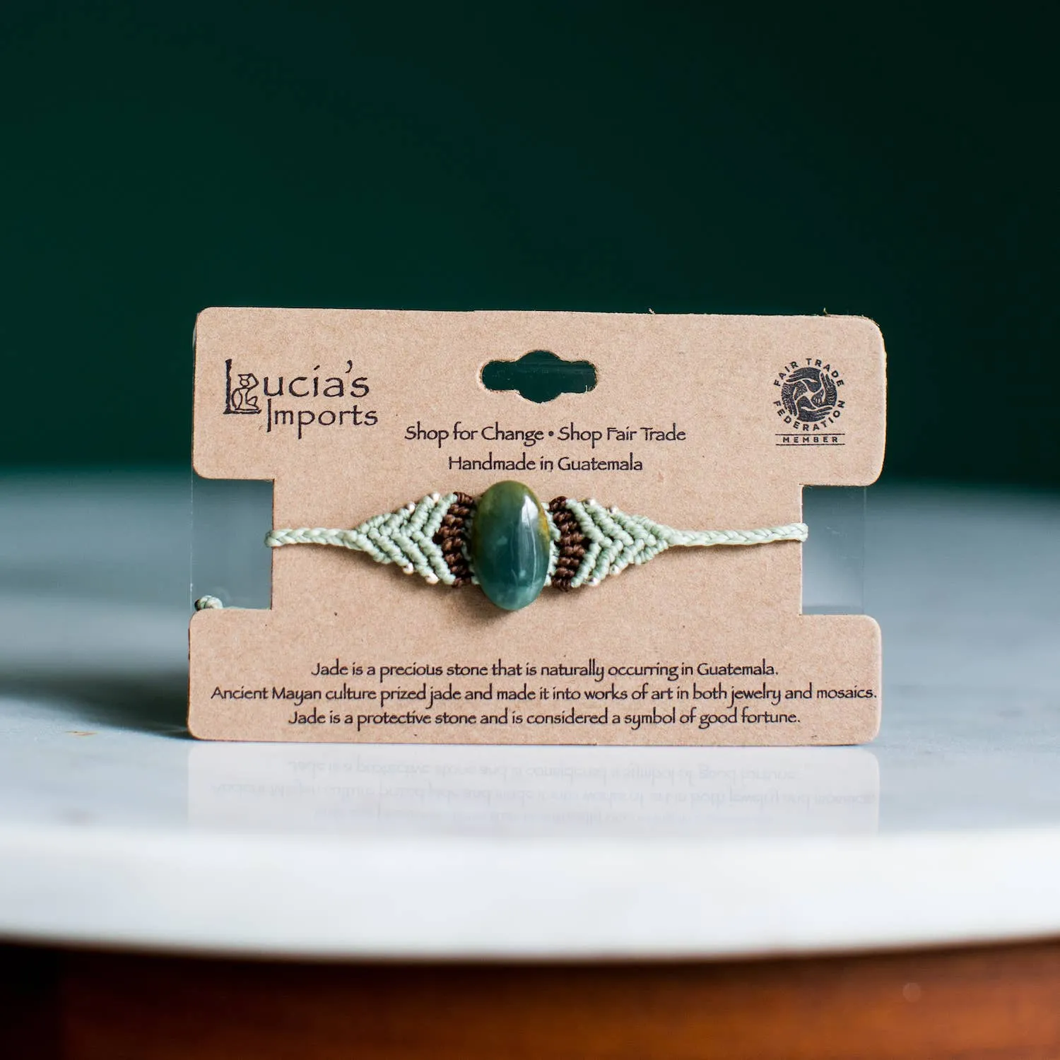 Macrame Jade Bracelet