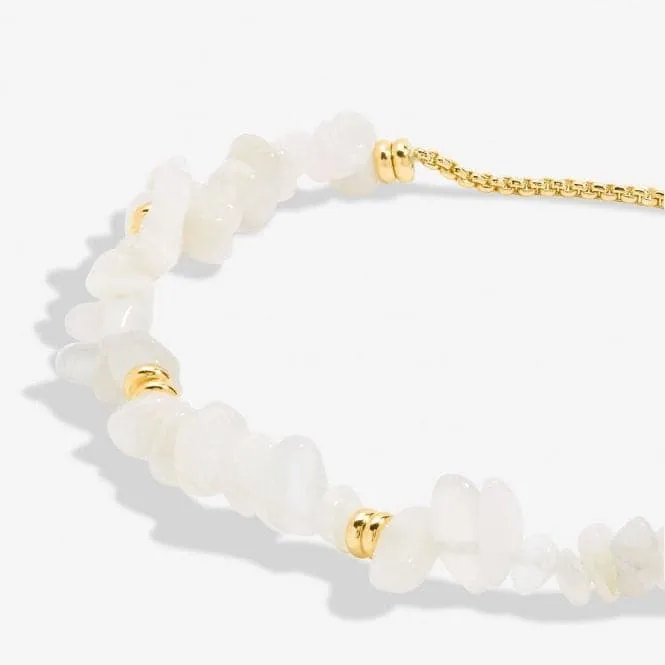 Mainfestones White Jade Gold Plated 24.5cm Adjustable Bracelet 6892