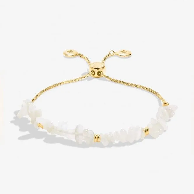 Mainfestones White Jade Gold Plated 24.5cm Adjustable Bracelet 6892