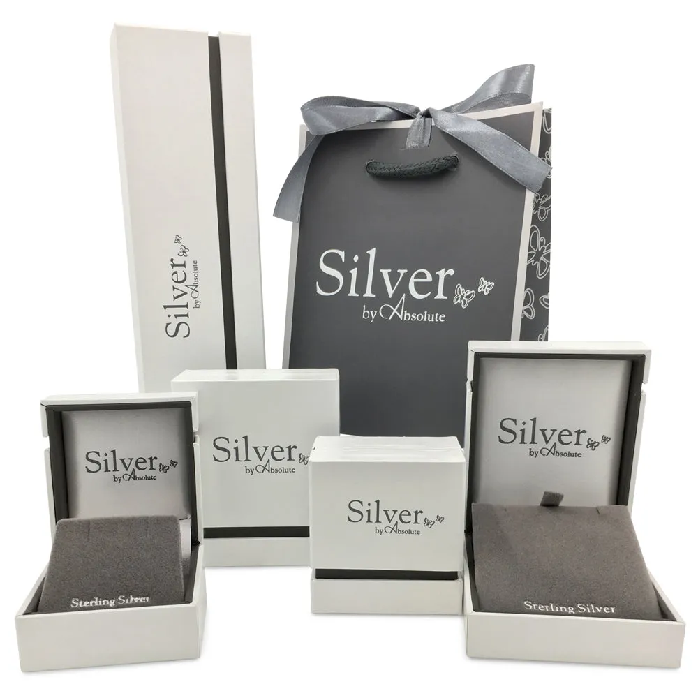 March Birthstone Sterling Silver Pendant And Earrings Set