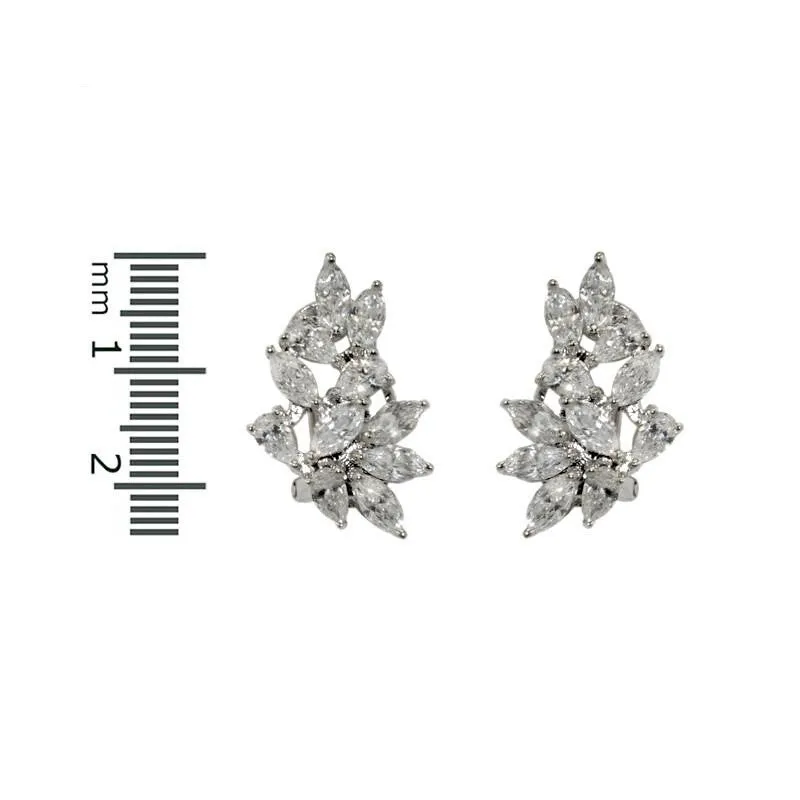Meva Marquise Cluster Stud Earrings