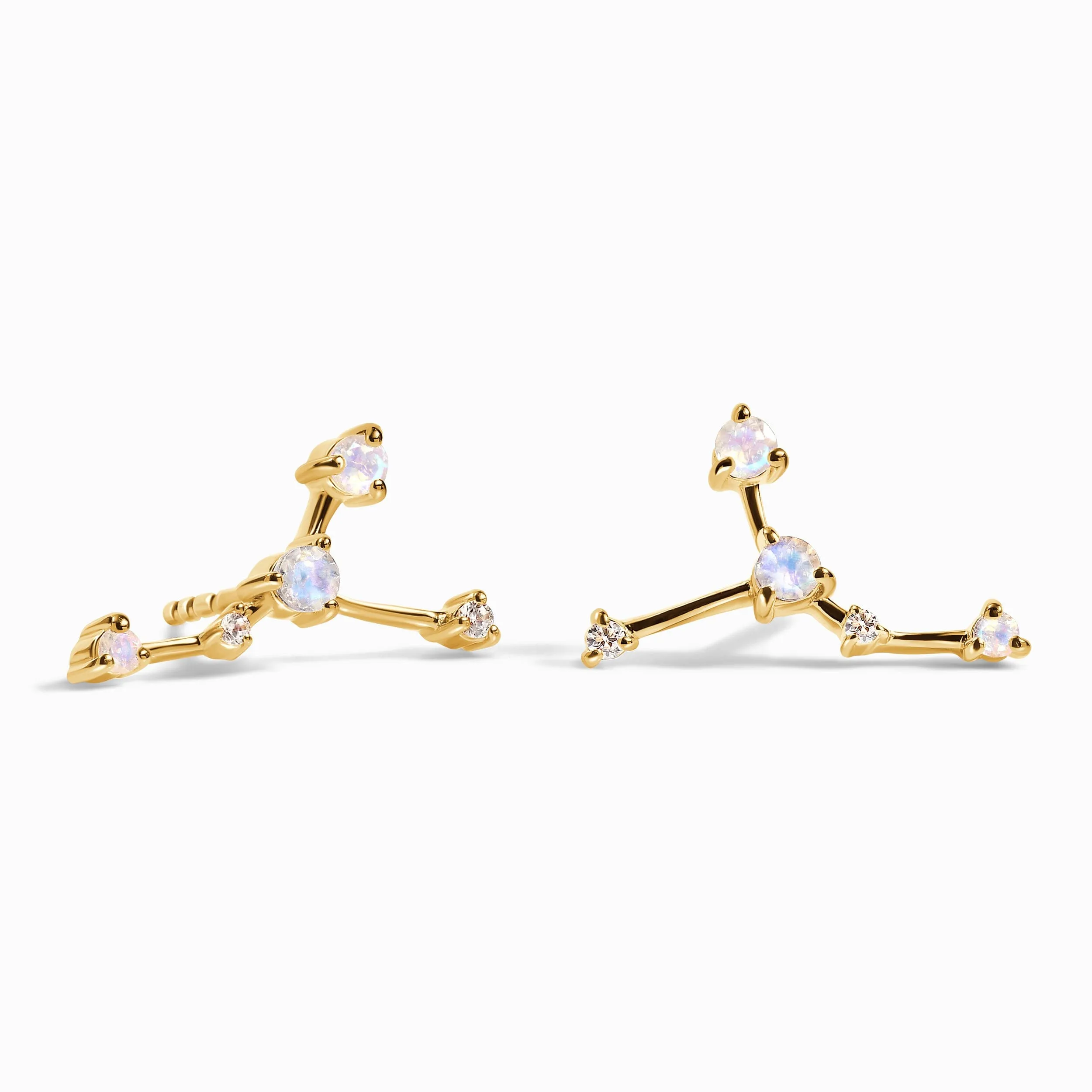 Moonstone Earrings - Cancer Zodiac Constellation