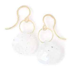 Moonstone single drop earrings