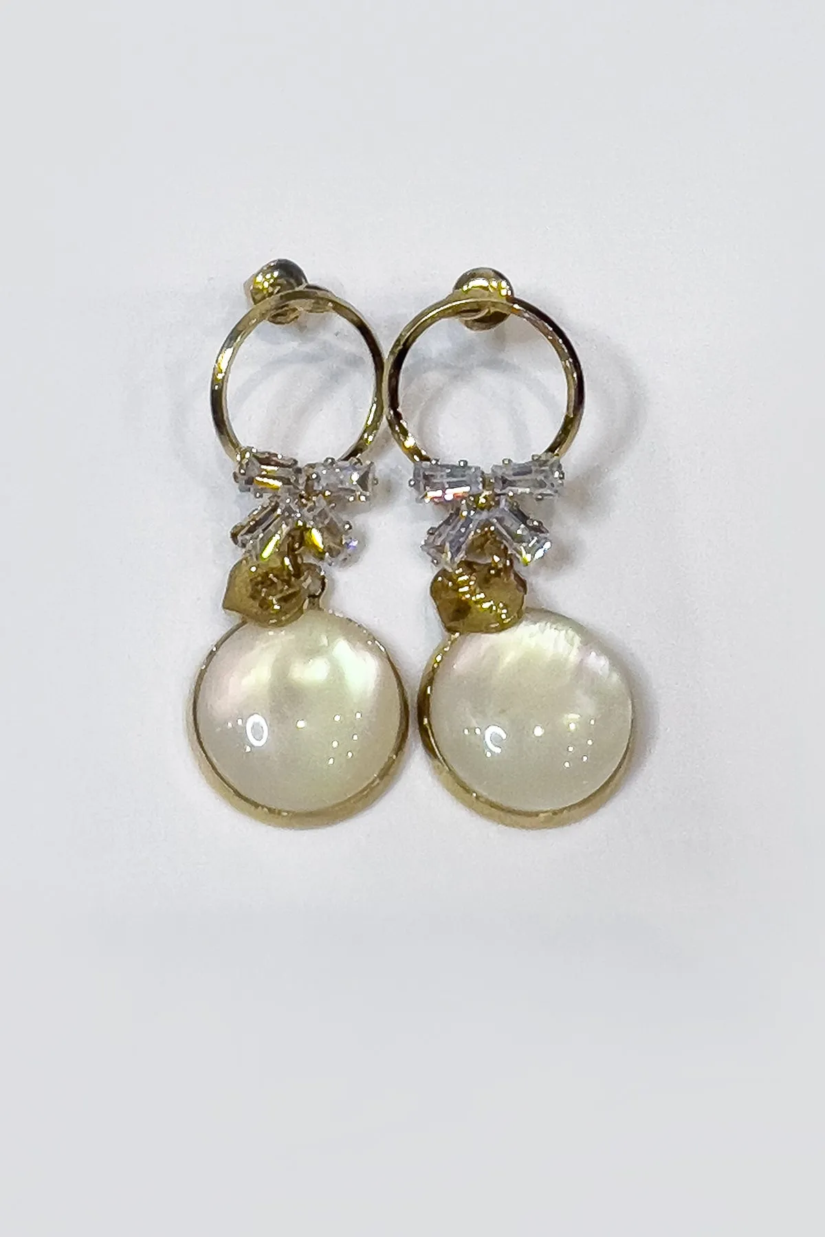 Moonstone Stud Earrings - S23 - WJW0074