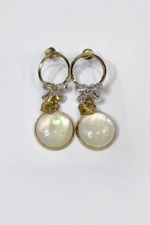 Moonstone Stud Earrings - S23 - WJW0074