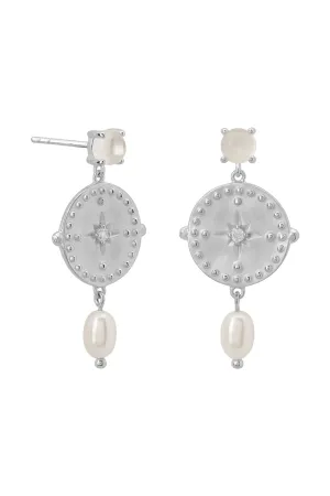 Murkani Disc Earrings Silver - Silver
