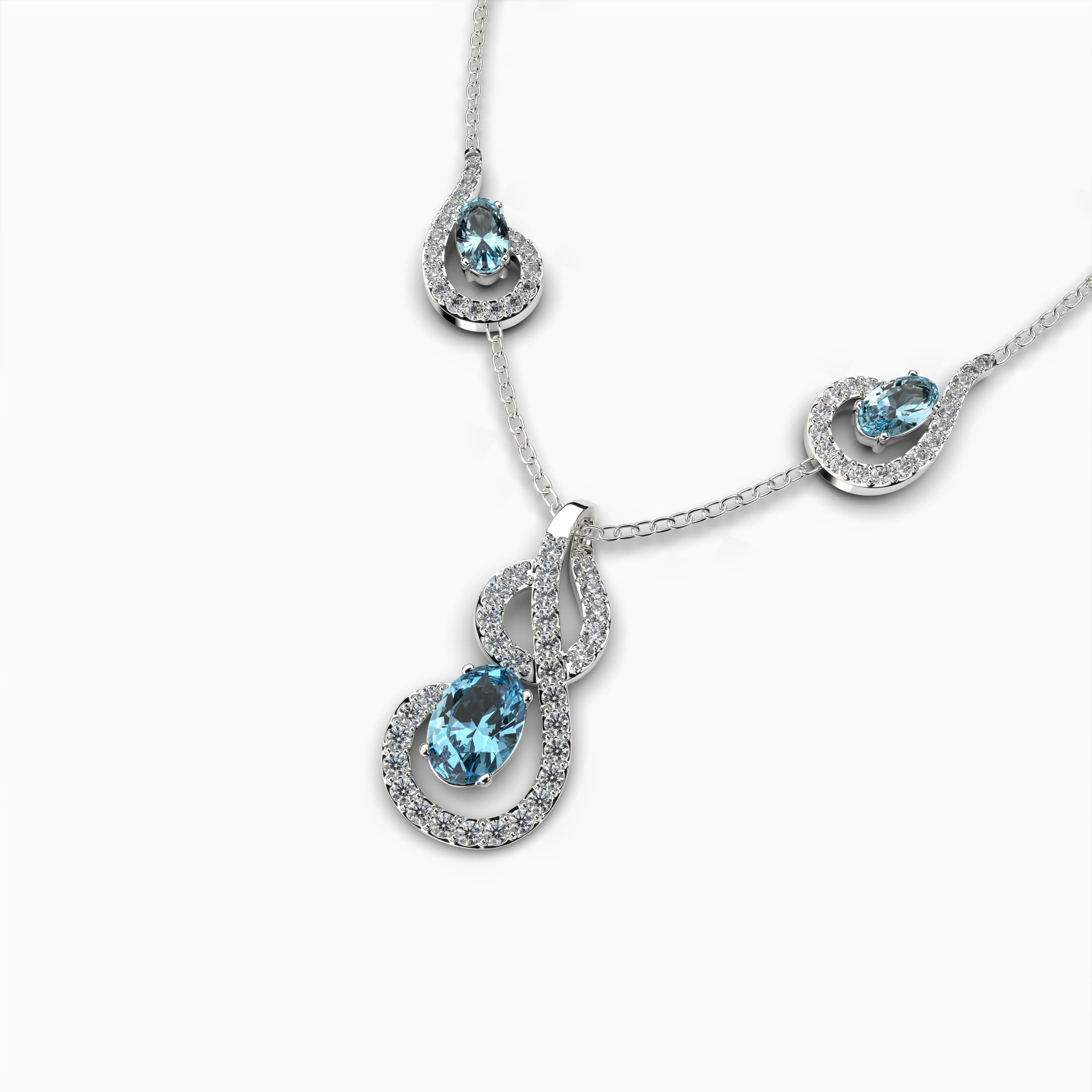 Natural Aquamarine Necklace - Hailey
