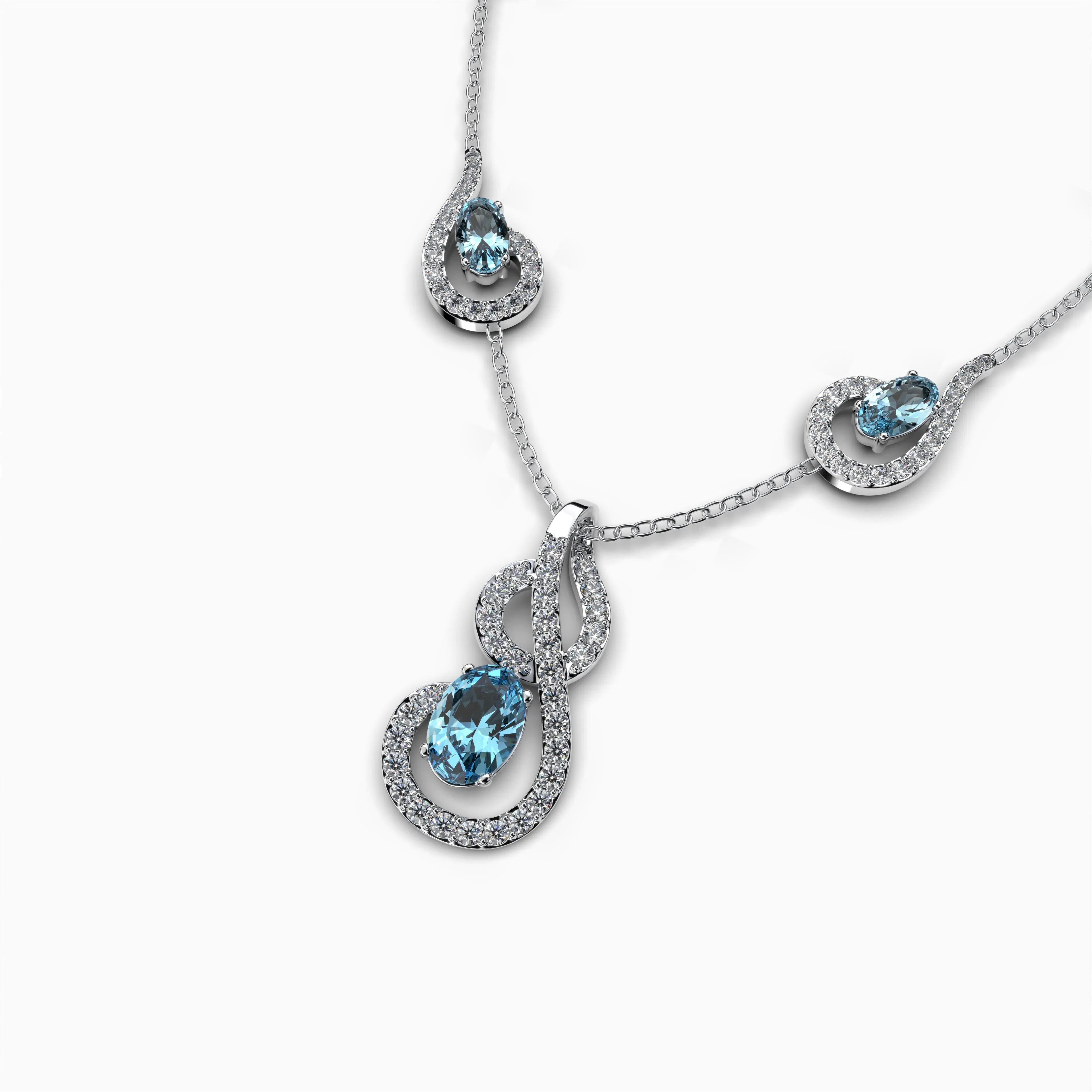 Natural Aquamarine Necklace - Hailey