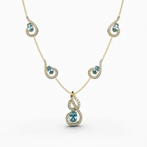 Natural Aquamarine Necklace - Hailey