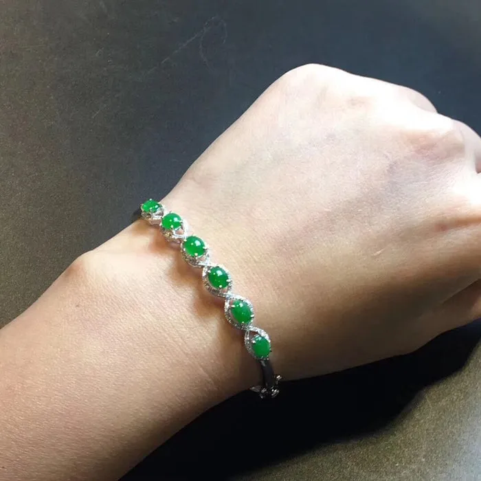 Natural Jade Bracelet Jadeite Bracelet NBT68