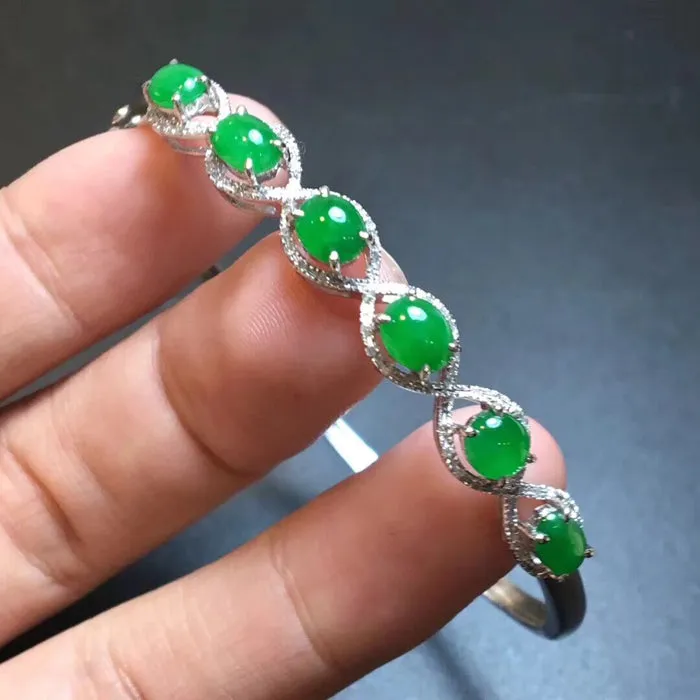 Natural Jade Bracelet Jadeite Bracelet NBT68