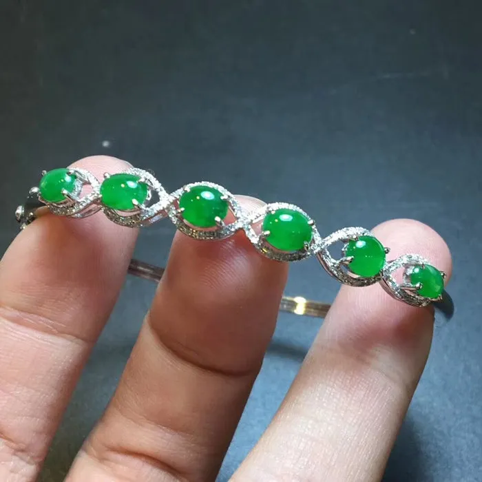 Natural Jade Bracelet Jadeite Bracelet NBT68