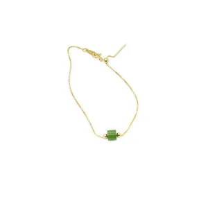 Natural Jade Bracelet Nephrite Silver Bracelet NB141