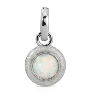October Opal Birthstone Charm - Round