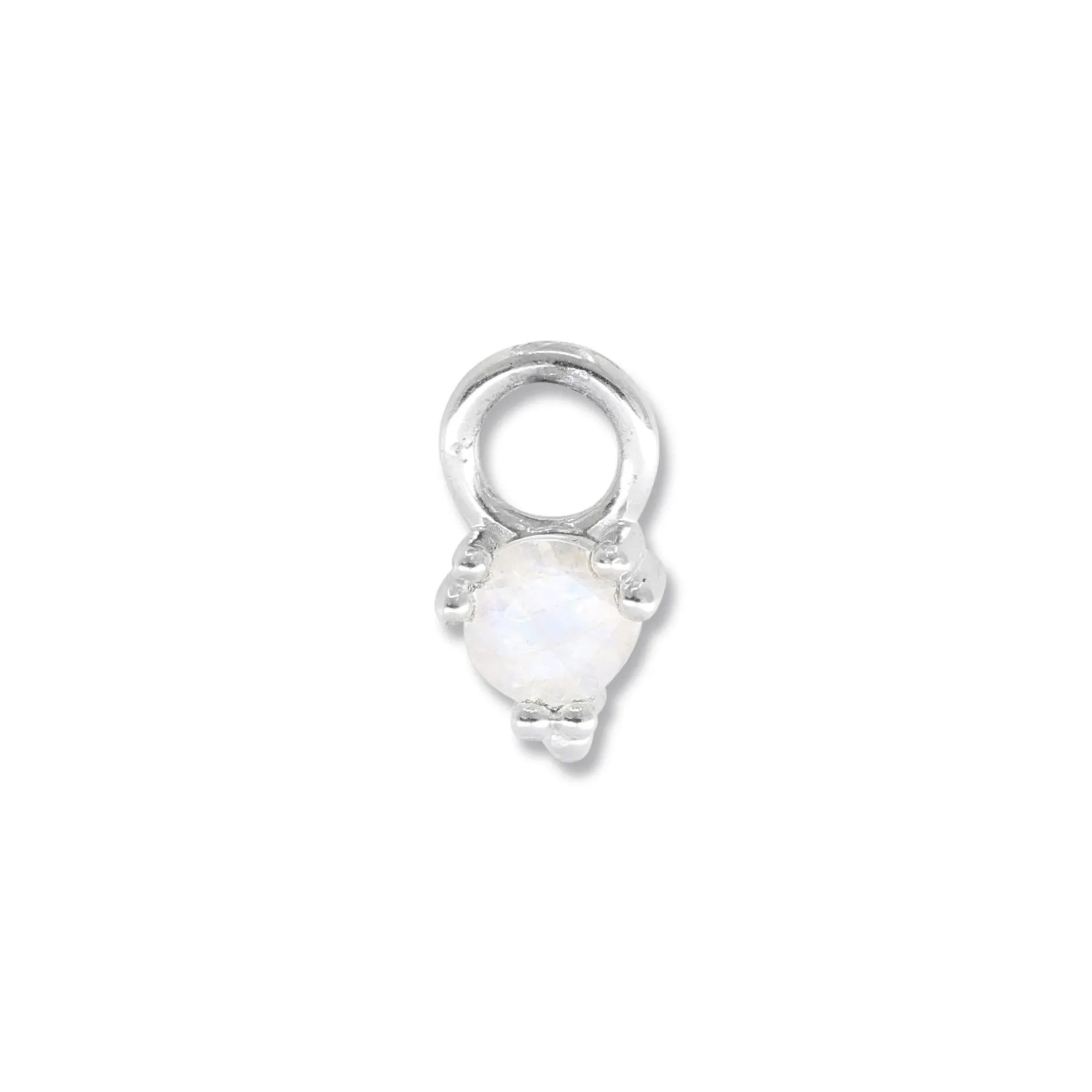 Orb Moonstone Silver Charm