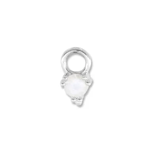 Orb Moonstone Silver Charm