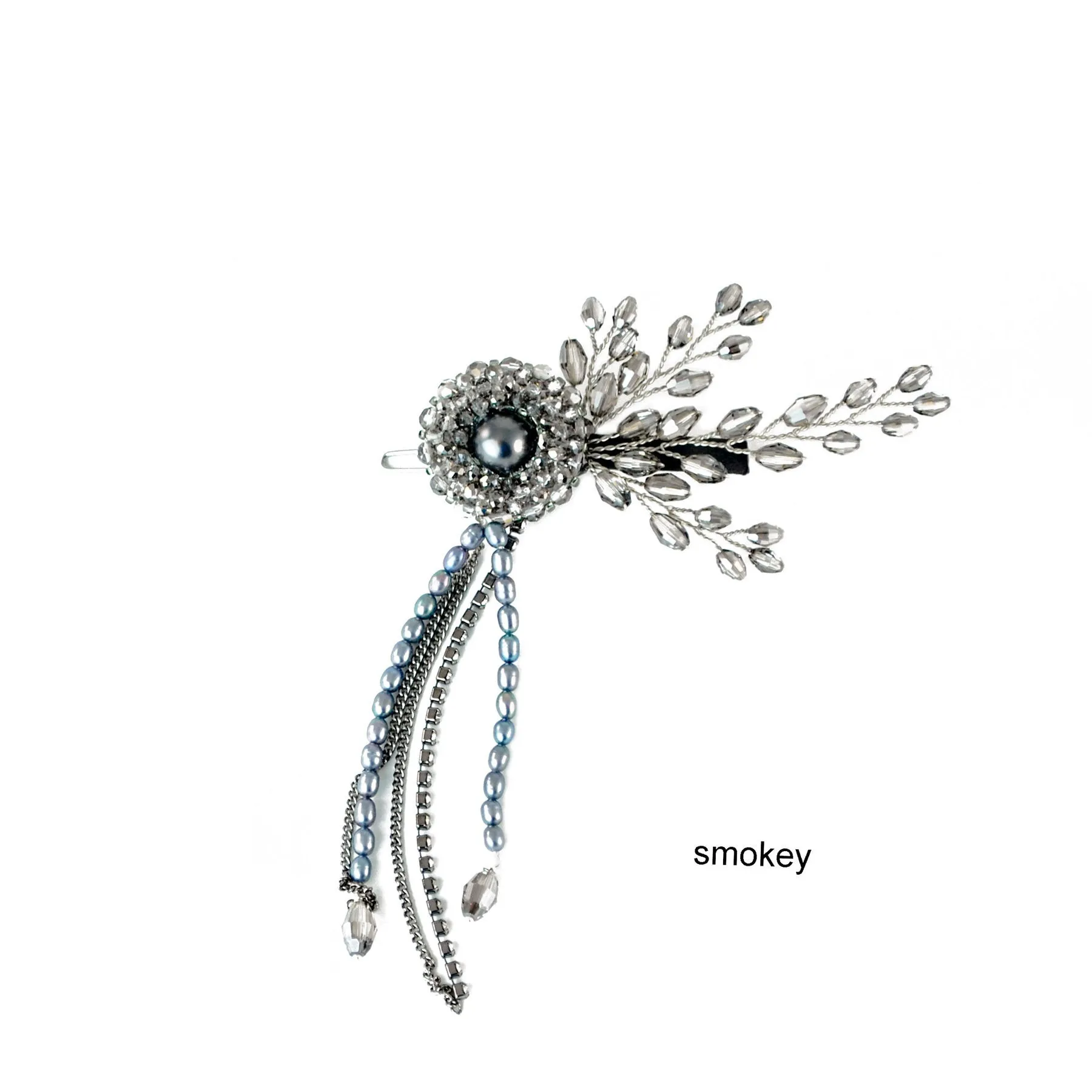 Ornamental Rose With Chain Barrette