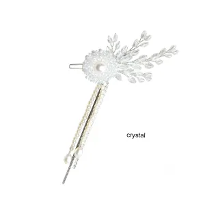 Ornamental Rose With Chain Barrette