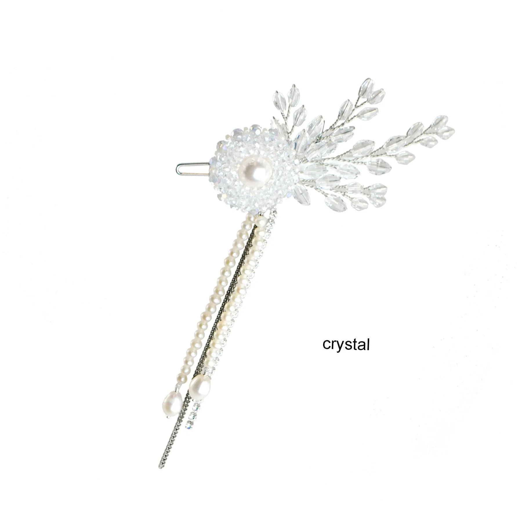 Ornamental Rose With Chain Barrette