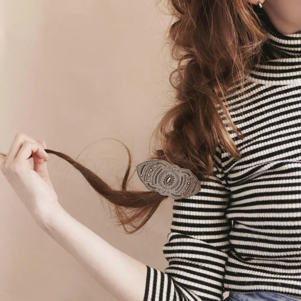 Oval Native Design Hair Barrette