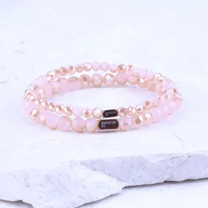 PINK JADE CRYSTAL- ACCENT BRACELET