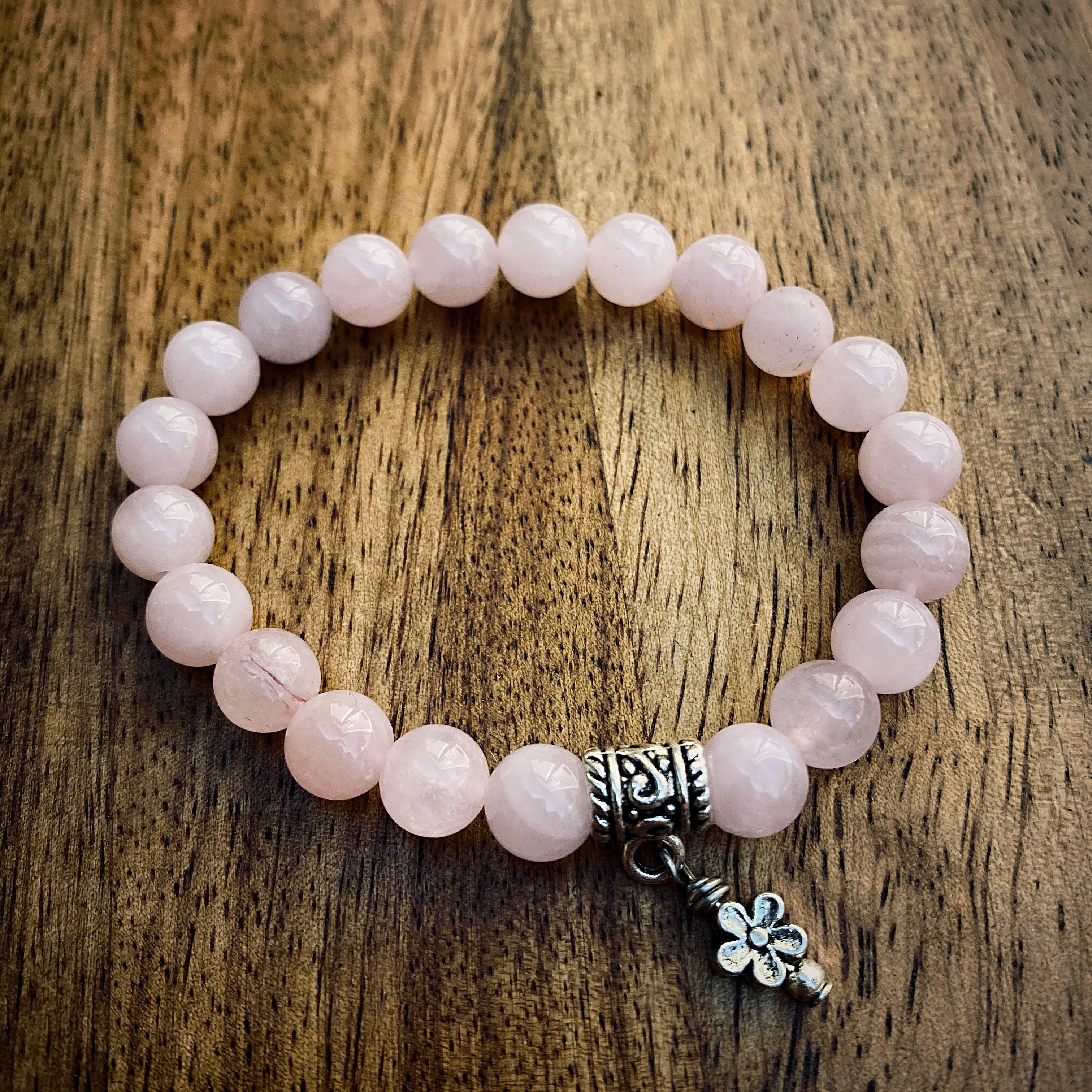 Pink Semi-Precious Stone Mala Bracelet
