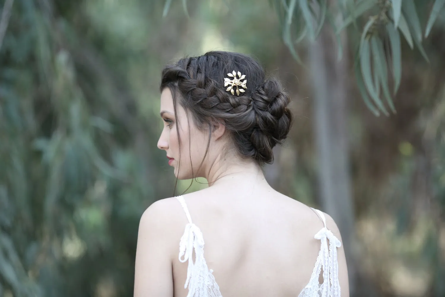 Preorder* Small Leaf Circle Barrette
