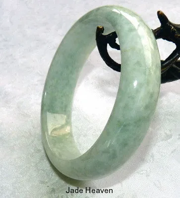 "Endlessly Interesting" Burmese Old Mine Jadeite Bangle Bracelet 59mm (JHBB3278)