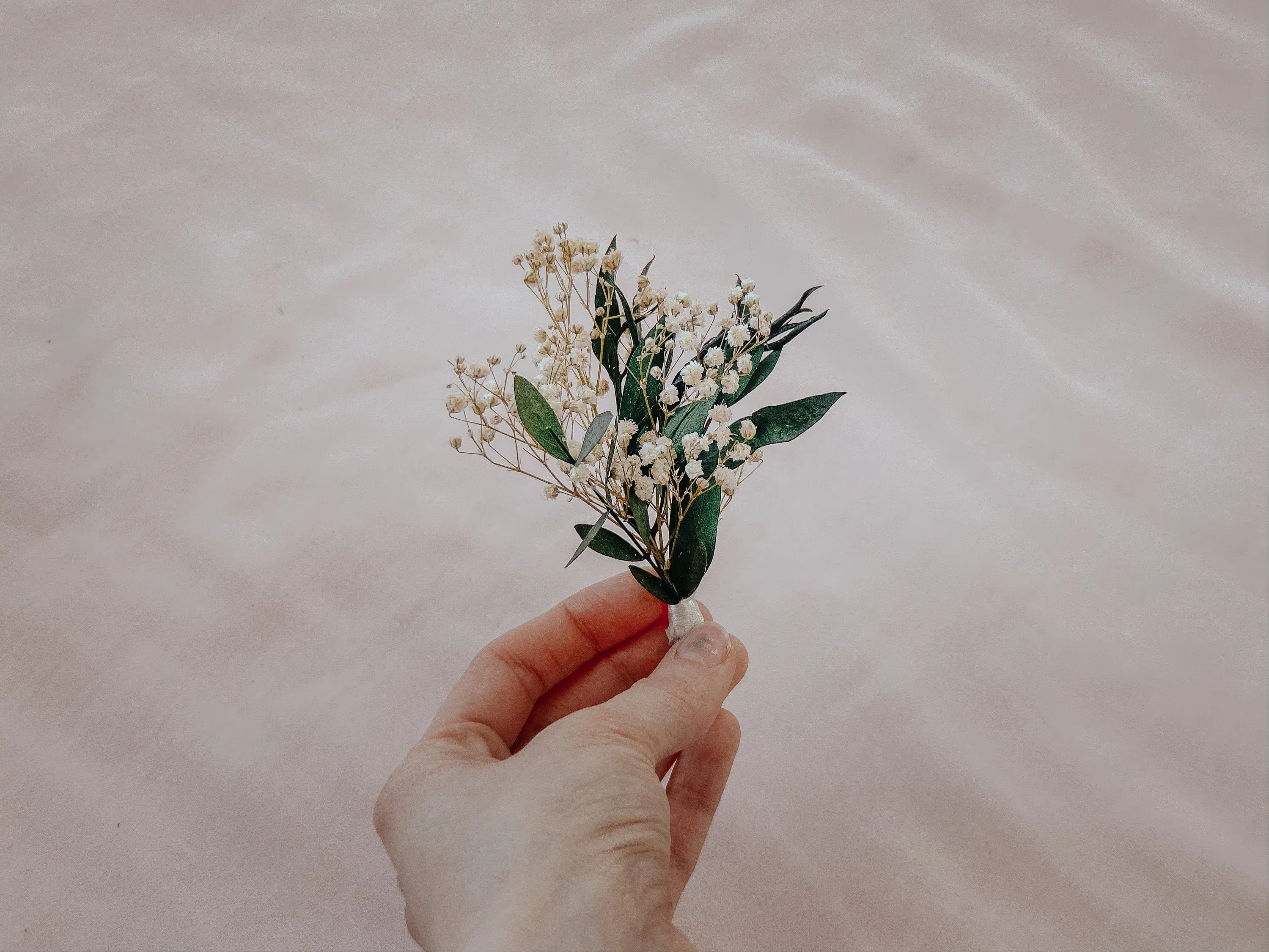 Real Dried Eucalyptus Baby's Breath Crown / Gypsophila Crown / Real Dried Flowers Crown / Dried Wedding Crown