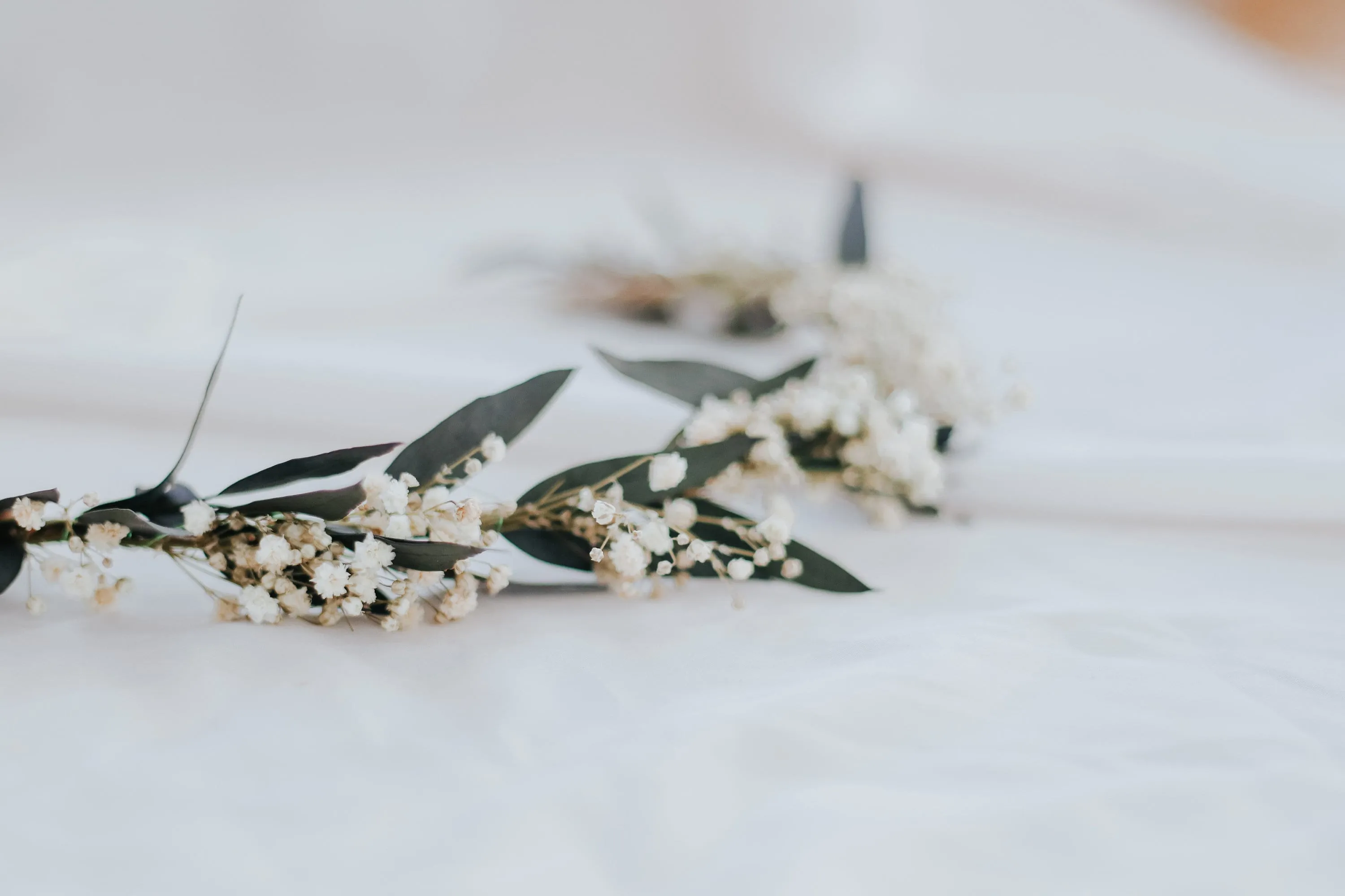 Real Dried Eucalyptus Baby's Breath Crown / Gypsophila Crown / Real Dried Flowers Crown / Dried Wedding Crown