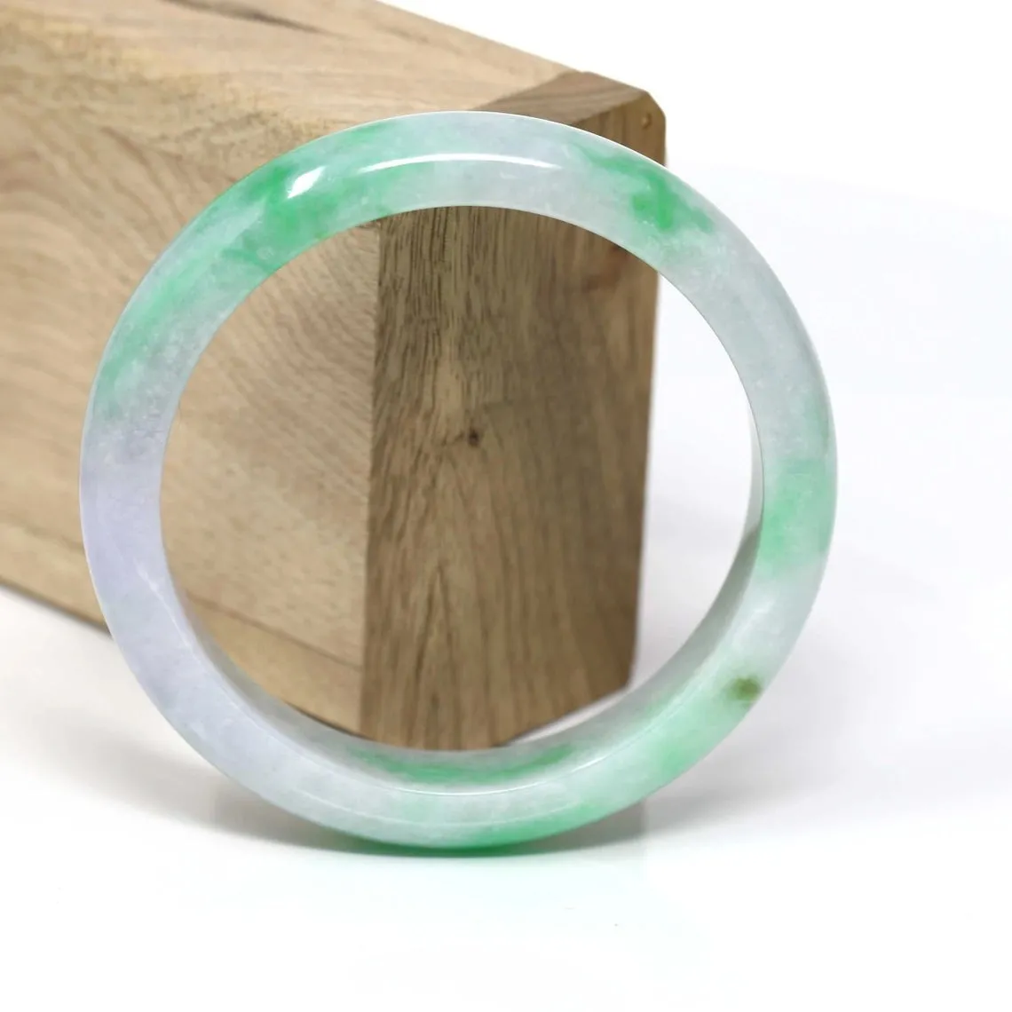 RealJade® Classic Bangle Natural Jadeite Jade Bangle Bracelet Jade Jadeite Jewelry ( 60.0 mm )#440