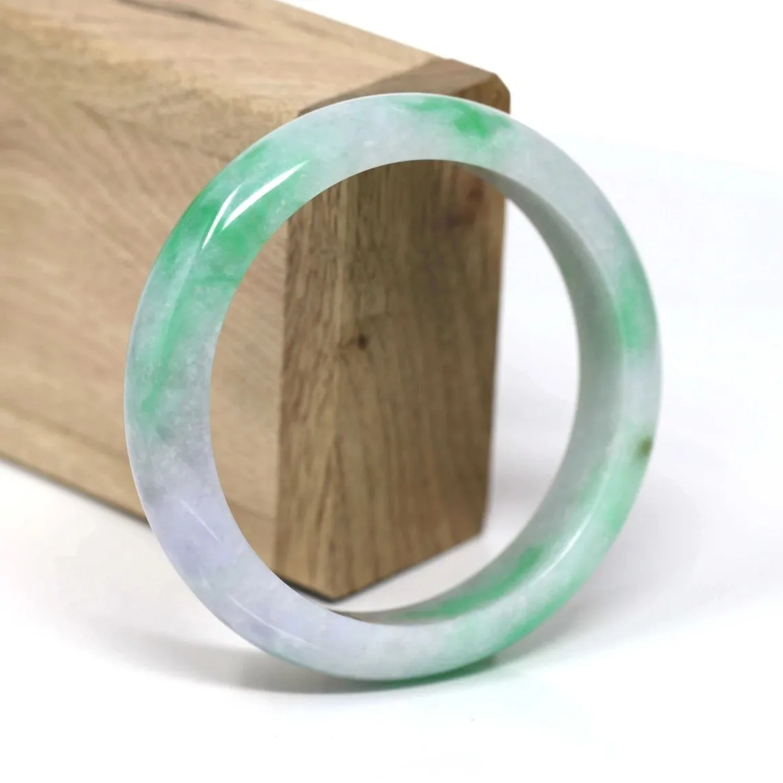 RealJade® Classic Bangle Natural Jadeite Jade Bangle Bracelet Jade Jadeite Jewelry ( 60.0 mm )#440