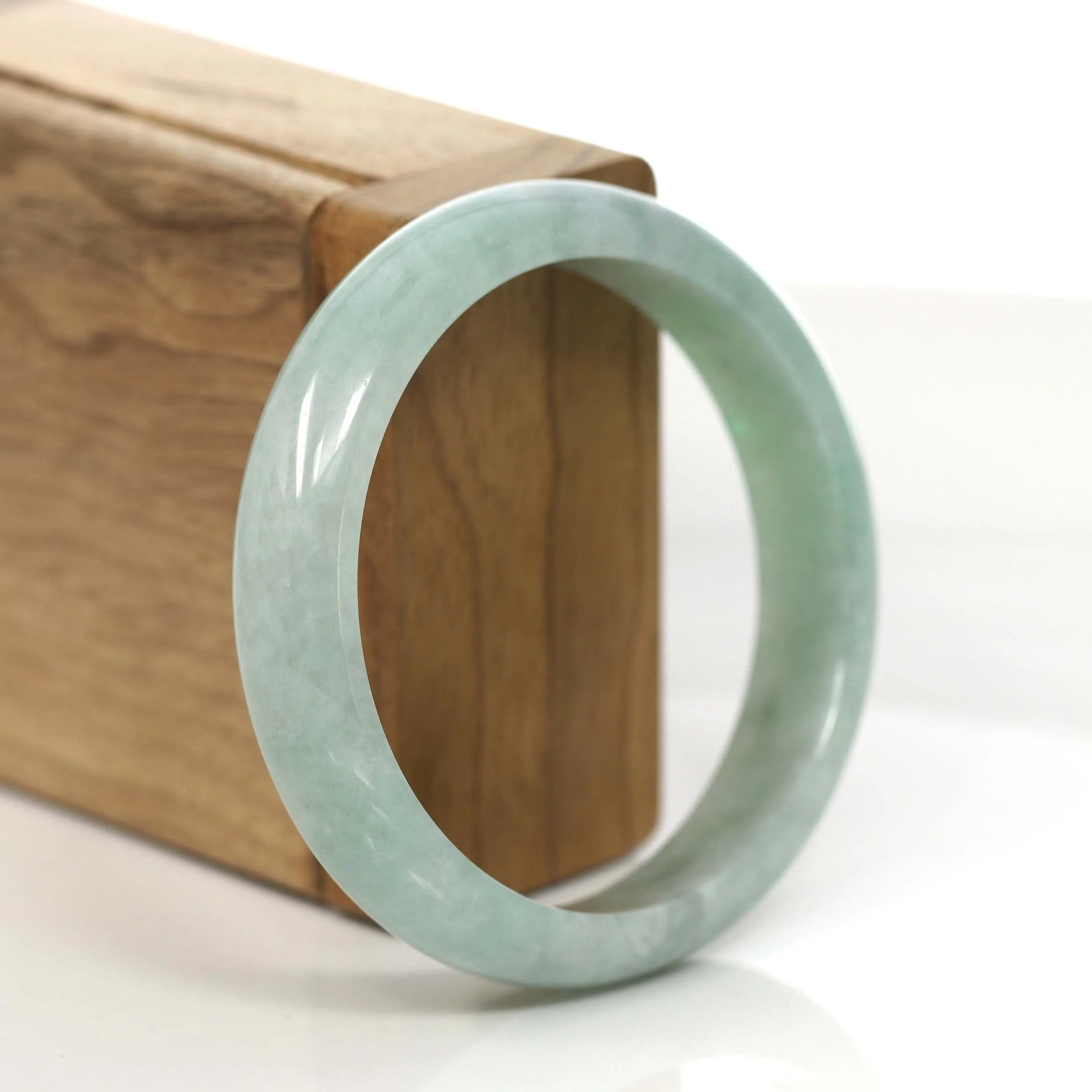 RealJade® Co. Classic Blue-Green Jadeite Jade Bangle Bracelet (57.4 mm) #795
