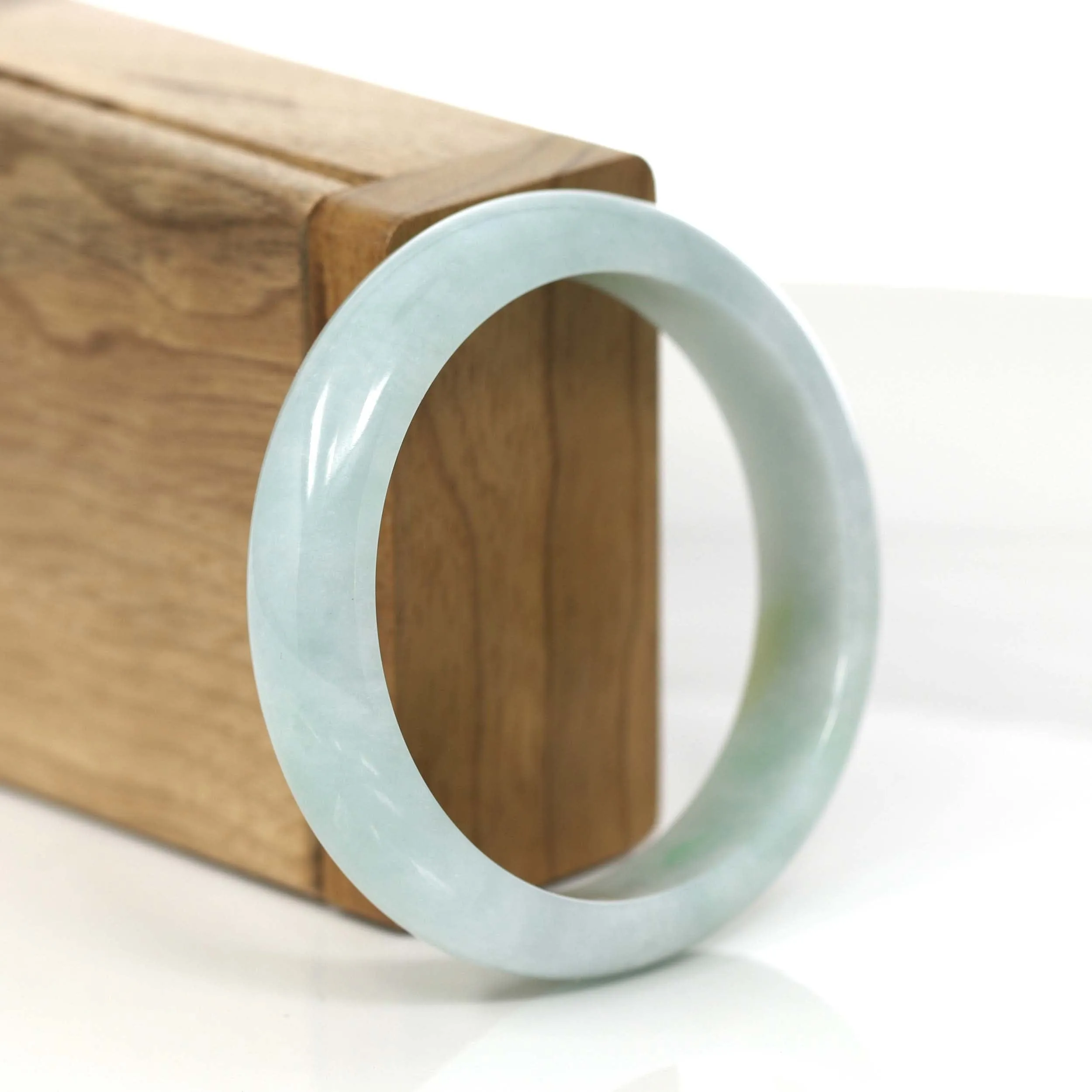 RealJade® Co. Classic Green Jadeite Jade Bangle Bracelet ( 55 mm ) #800