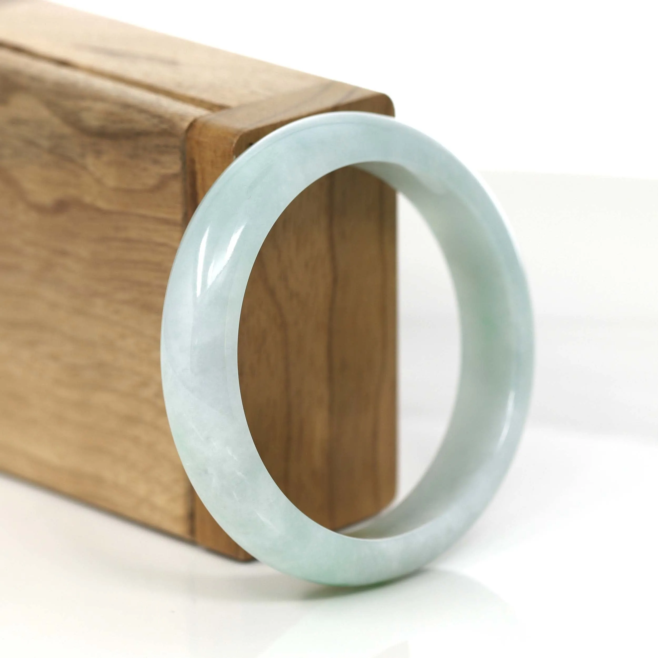 RealJade® Co. Classic Green Jadeite Jade Bangle Bracelet ( 55 mm ) #800