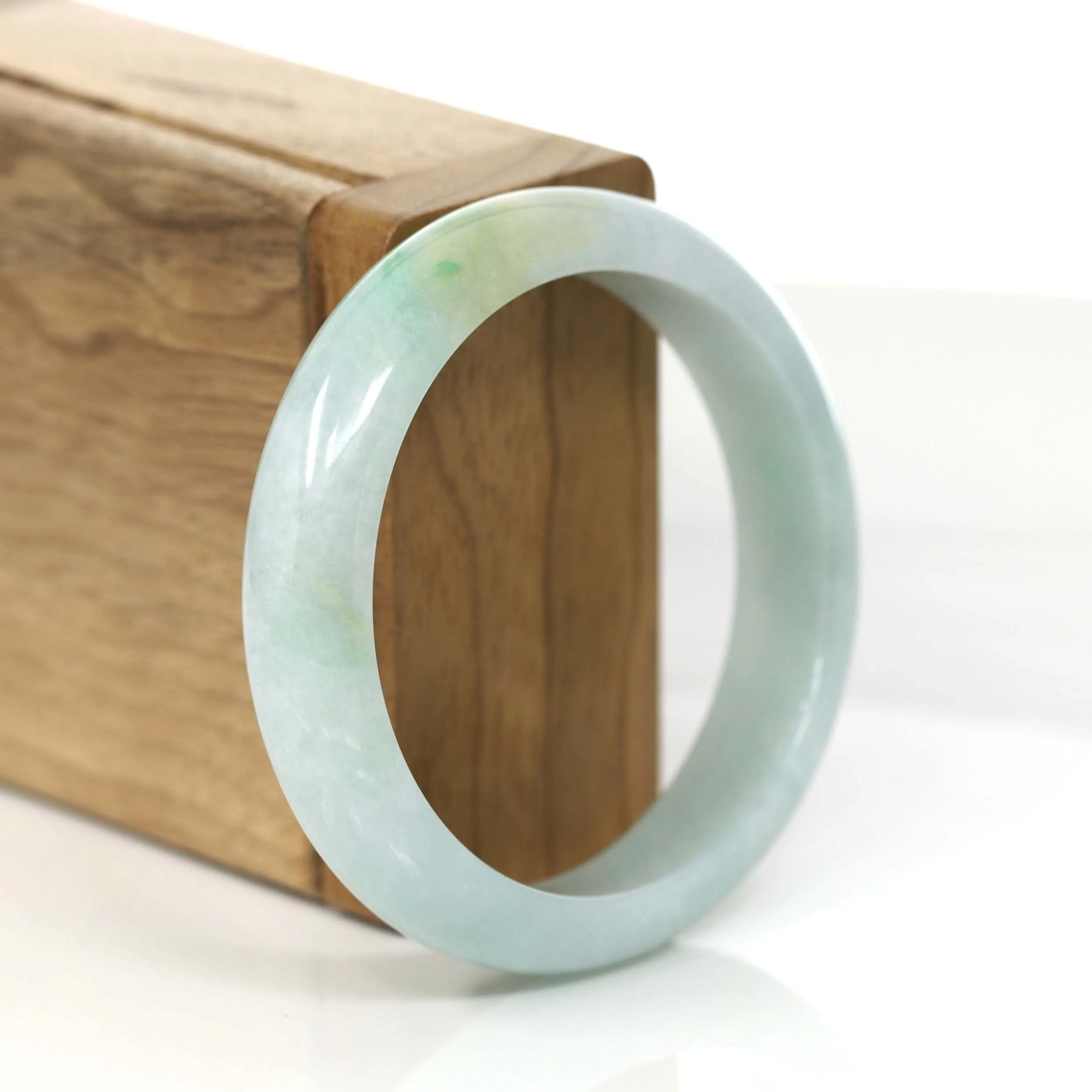 RealJade® Co. Classic Green Jadeite Jade Bangle Bracelet ( 55 mm ) #800