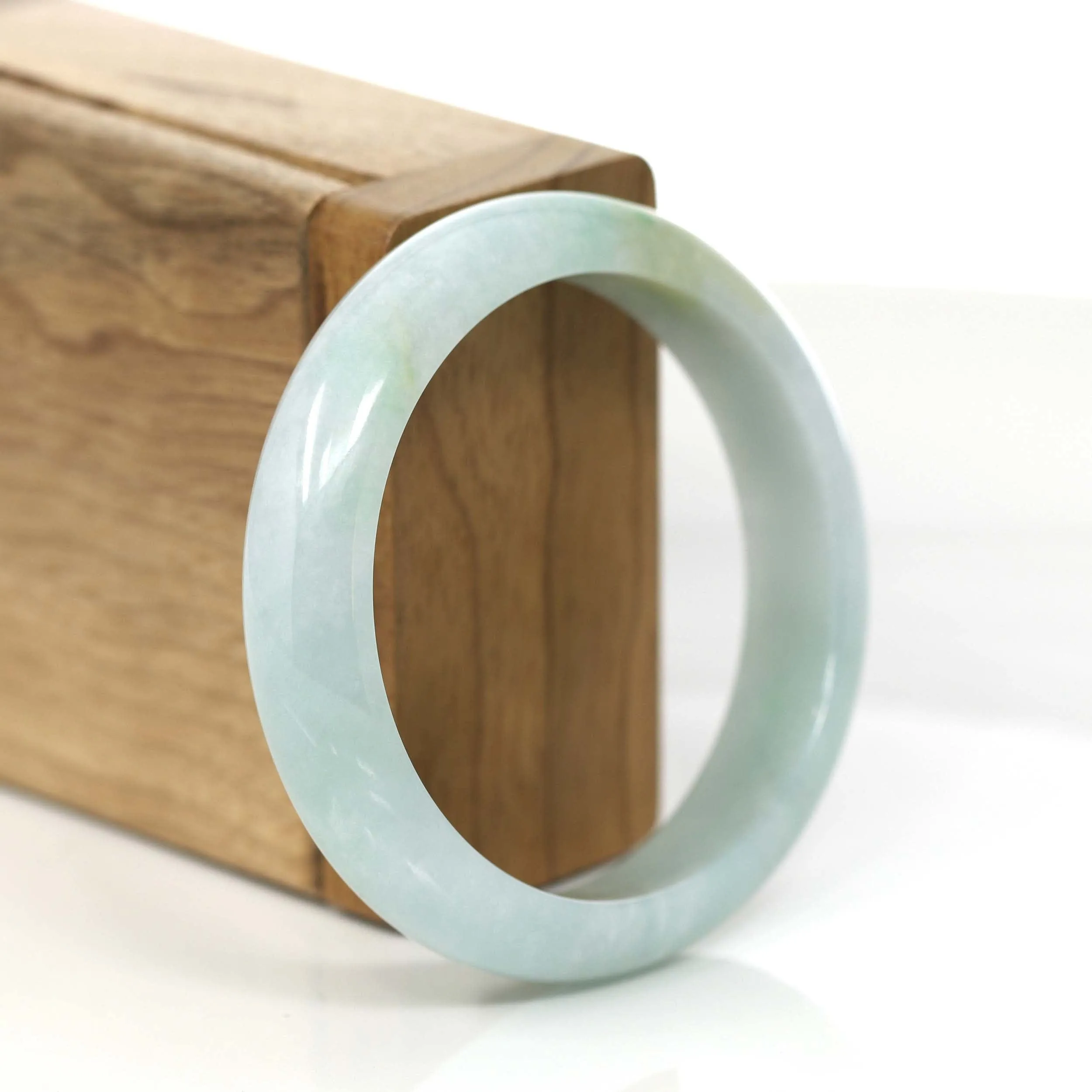 RealJade® Co. Classic Green Jadeite Jade Bangle Bracelet ( 55 mm ) #800