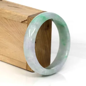 RealJade® Co. Classic Lavender-Green Natural Burmese Jadeite Jade Bangle (58.73 mm )#328