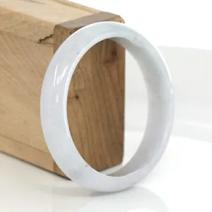 RealJade® Co. Classic Light Lavender Green Natural Burmese Jadeite Jade Bangle (58.04 mm) #639