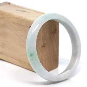 RealJade® Co. "Classic Bangle" Genuine Burmese Green Jadeite Jade Bangle Bracelet (66.21 mm) #181