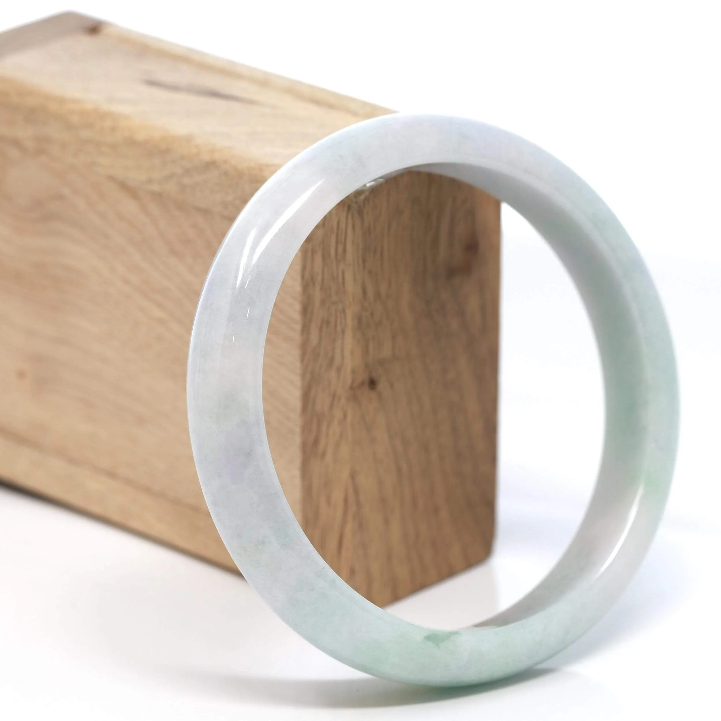 RealJade® Co. "Classic Bangle" Genuine Burmese Green Jadeite Jade Bangle Bracelet (66.21 mm) #181