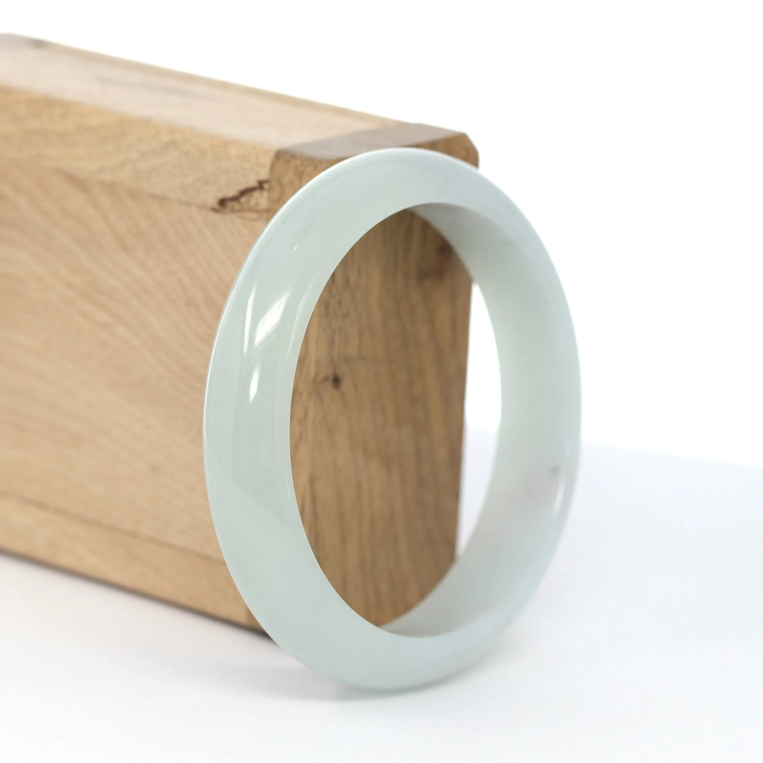 RealJade® Co. "Classic Bangle" Natural Burmese Jadeite Jade Bangle ( 57.73 mm )#586